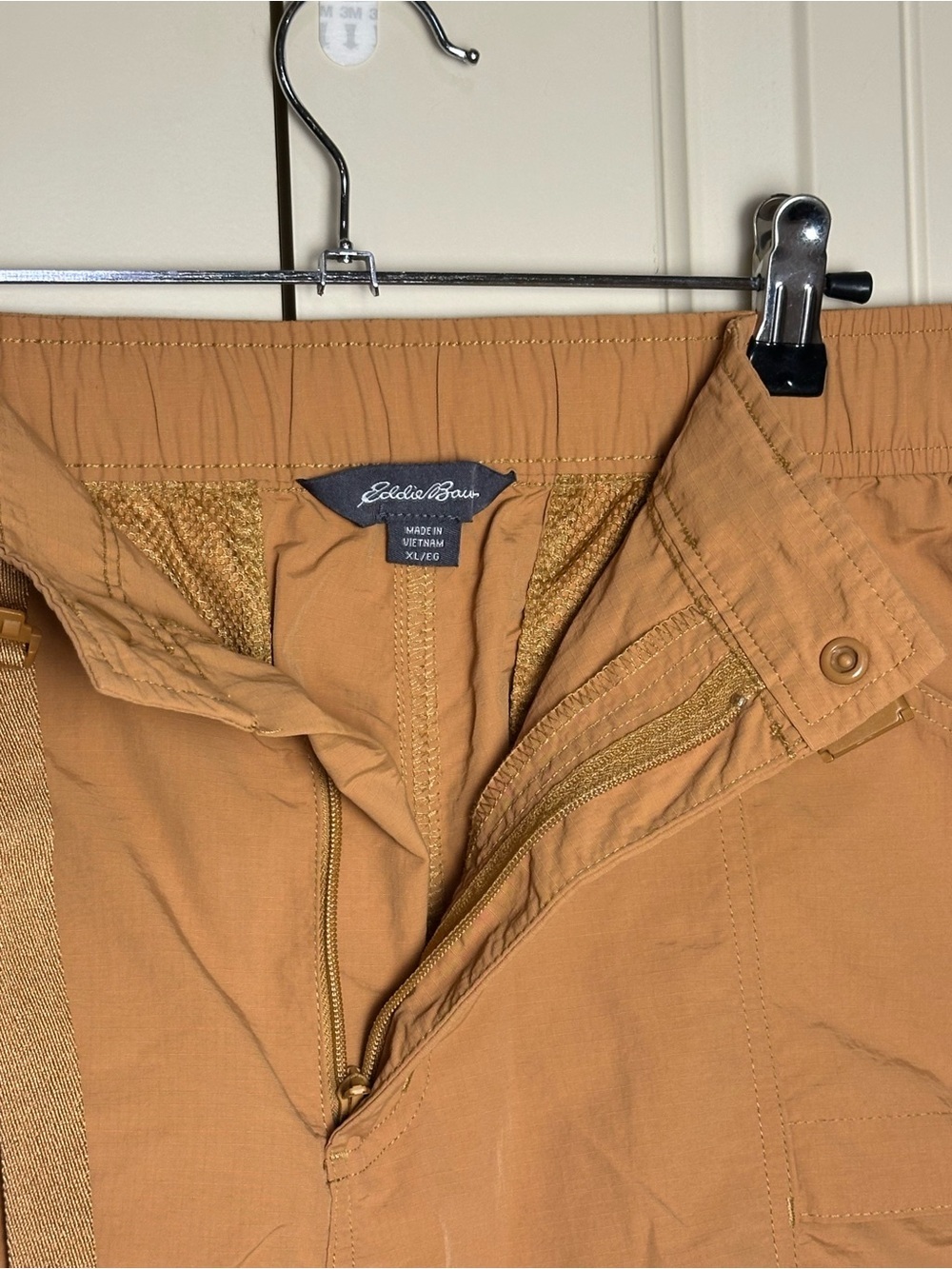 Eddie Bauer Men's Ripstop Tech Pull-On Shorts Brown Sugar Khaki XL UPF Ripstop - Picture 7 of 10